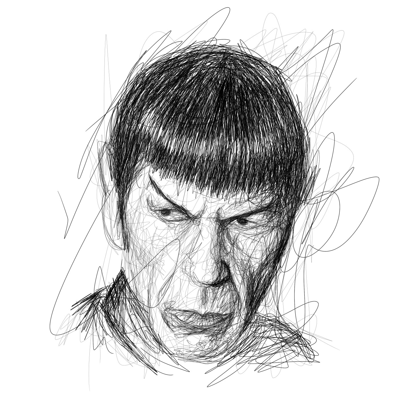 1415x1415 Mr Spock Scribble Art My Drawings Drawings