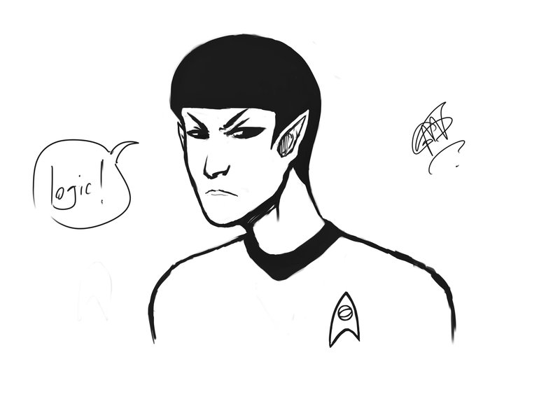 800x600 Spock Sketch By Giums