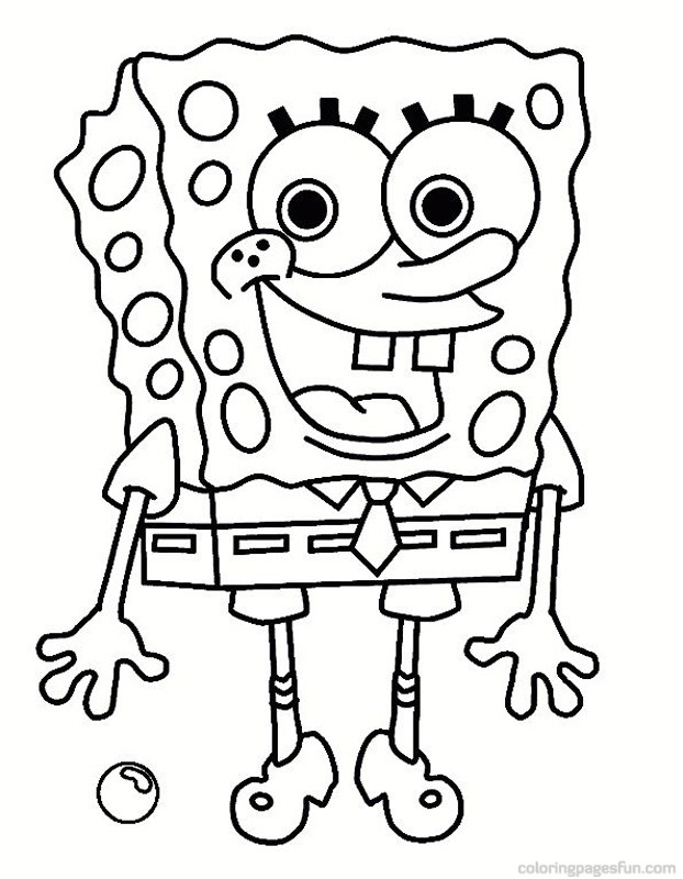 622x800 Elegant Spongebob Squarepants Coloring Pages 60 With Additional