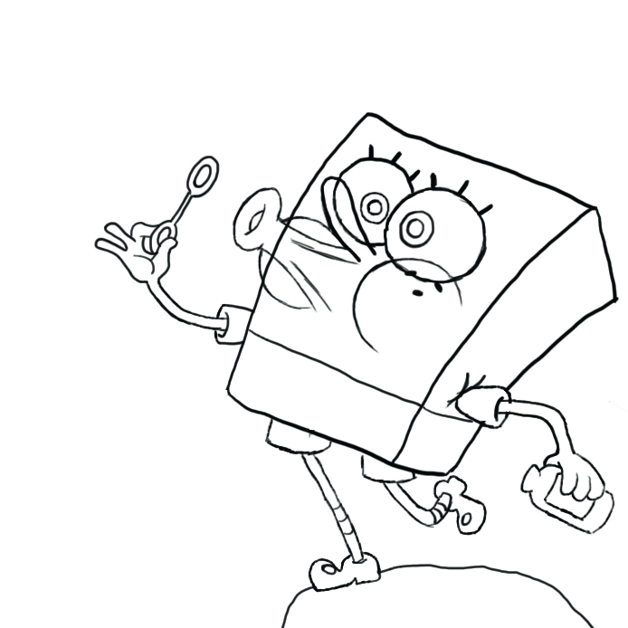 694x694 How To Draw Spongebob