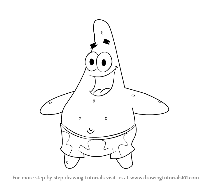680x596 Learn How To Draw Patrick Star From Spongebob Squarepants
