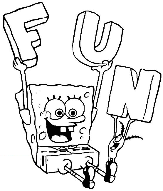 555x650 Spongebob Squarepants Coloring Pages Kids World