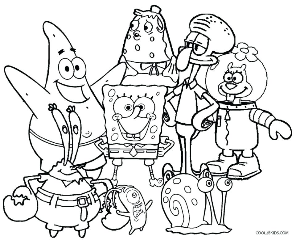 960x777 Spongebob Squarepants Coloring Pages Printable Coloring Pages
