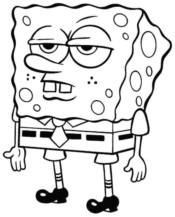 593x734 Spongebob Squarepants Coloring Sheets Coloring Pages Free