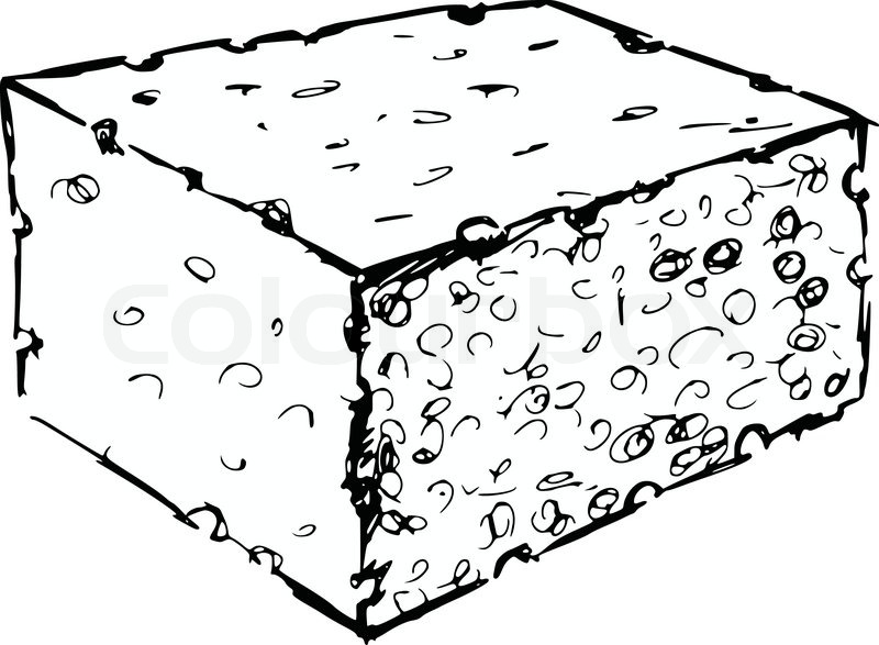 800x587 Hand Drawn, Cartoon, Sketch Illustration Of Bath Sponge Stock