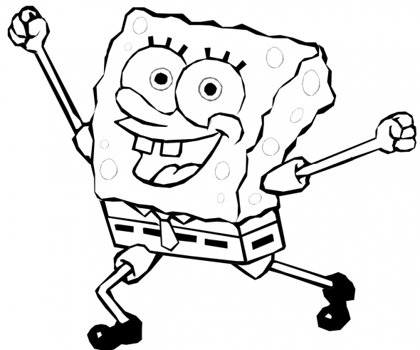 590x491 Modest Sponge Bob Coloring Sheets Perfect Colo