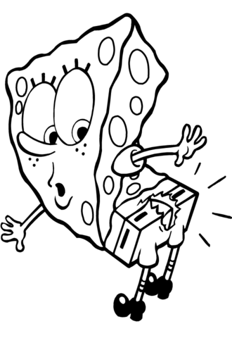 330x480 Sponge Bob Confused Coloring Page Free Printable Coloring Pages