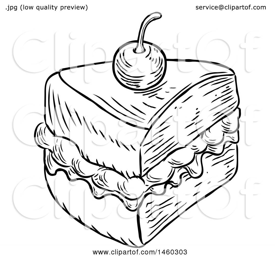 1080x1024 Clipart Of A Black White Vintage Engraved Slice Of Jam