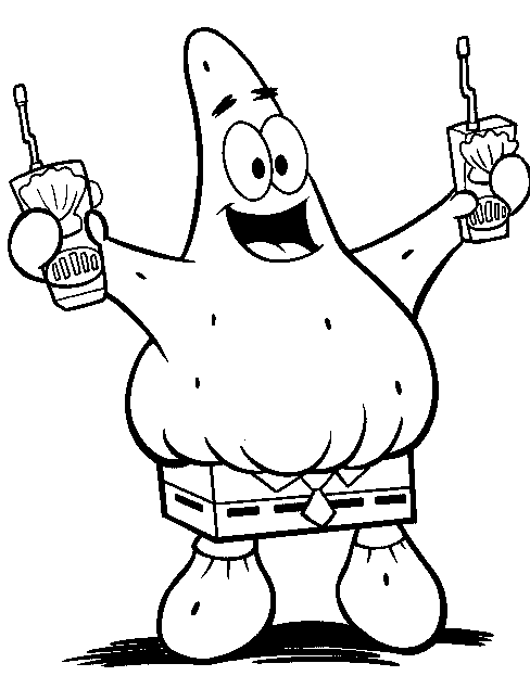 488x623 Coloring Page Spongebob And Patrick For Kids Print And Coloring