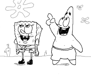 Spongebob And Patrick Drawing at GetDrawings | Free download