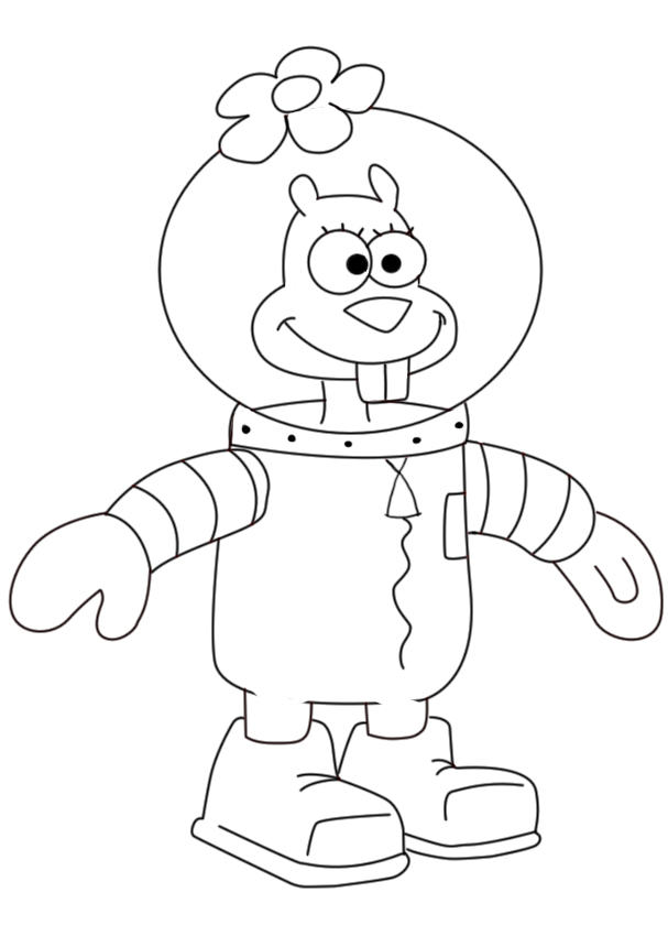 607x850 How To Draw Sandy Cheeks