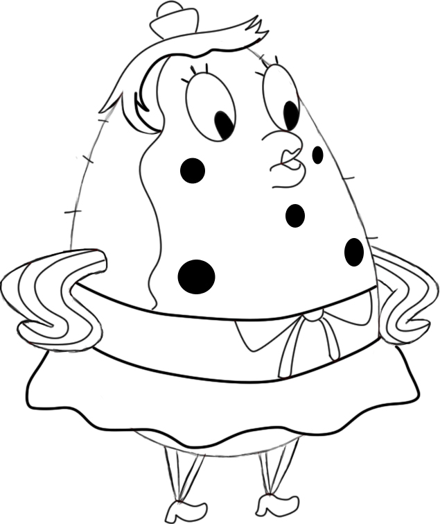 635x755 How To Draw Mrs Puff From Spongebob Squarepants
