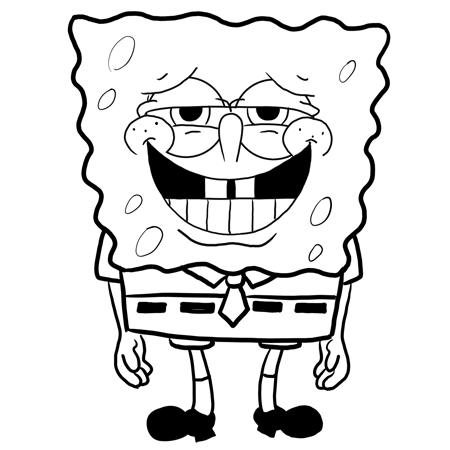 450x450 How To Draw Embarrassed Spongebob Squarepants Step By Step Drawing