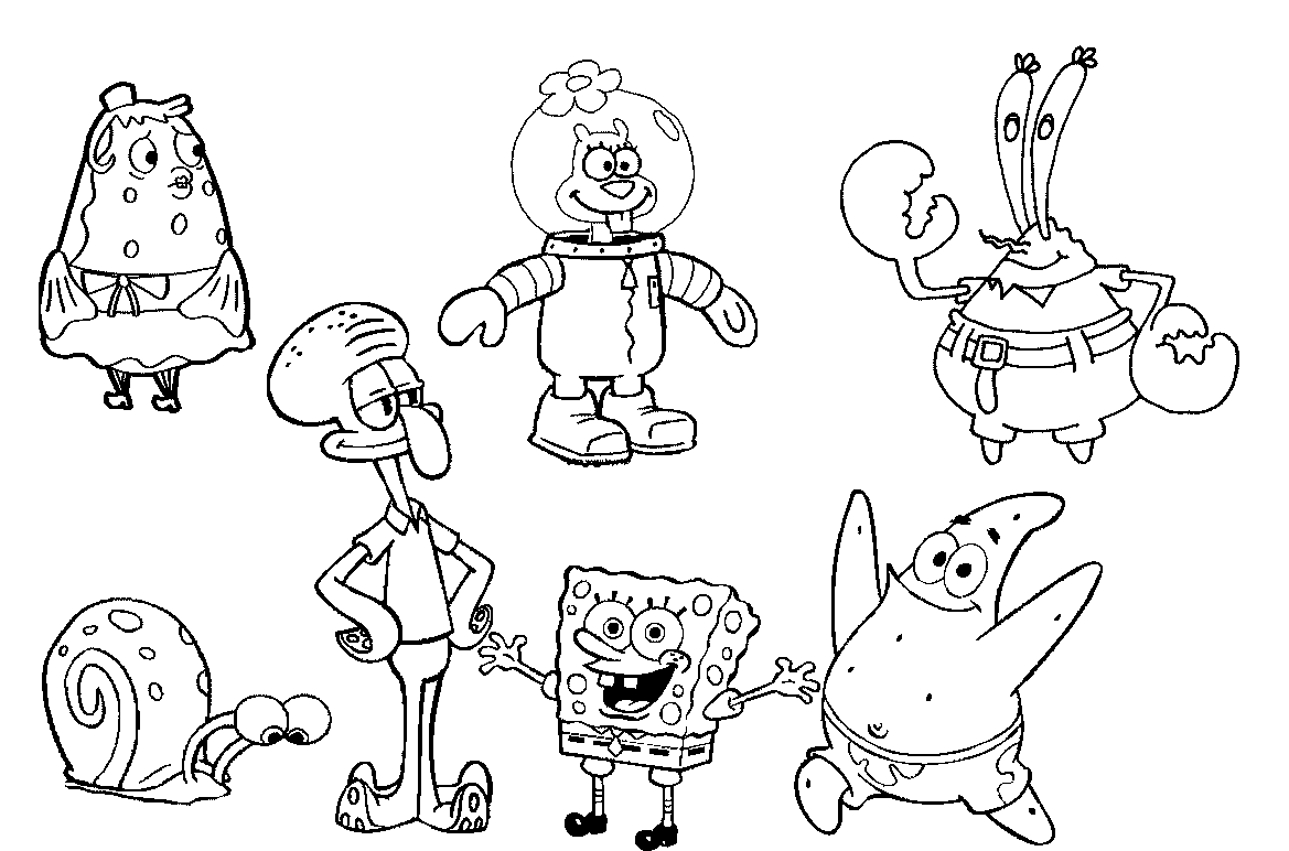 1169x772 Spongebob Coloring Pages 13 Kids