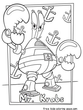 286x377 The Spongebob Squarepants Movie Mr Krabs Coloring Pagesfree