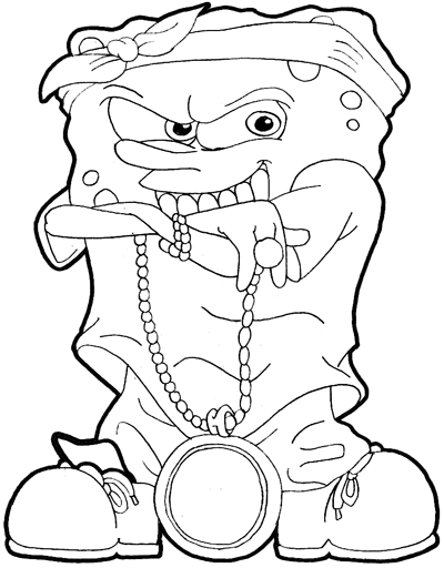 400x512 How To Draw Gangsta Spongebob Squarepants