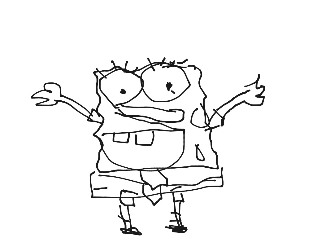 1024x768 Spongebob Squarepants Drawing Easy Spongebob Drawing Showme How