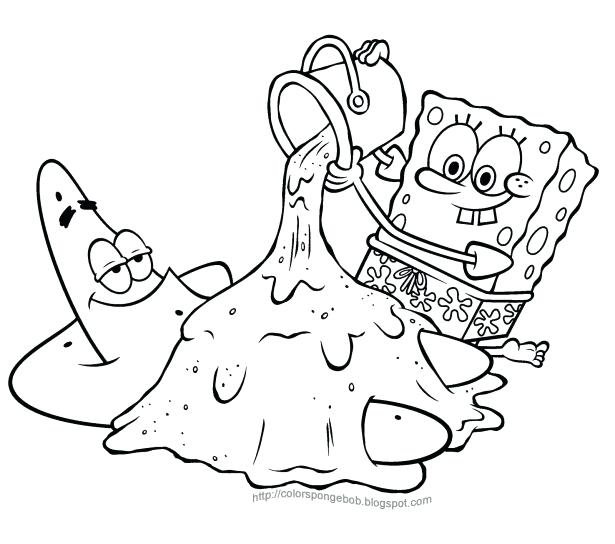 615x544 Free Printable Coloring Pages Spongebob Together With Medium Size