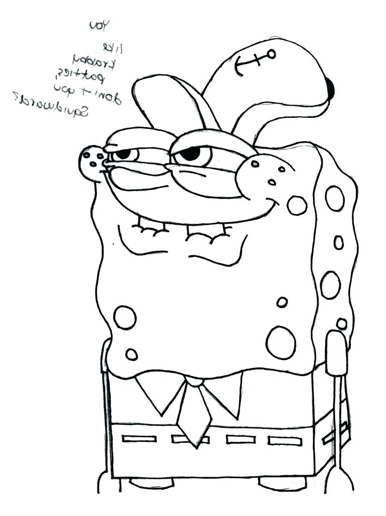 767x1024 Gangster Spongebob Coloring Pages Gangster Coloring Pages How