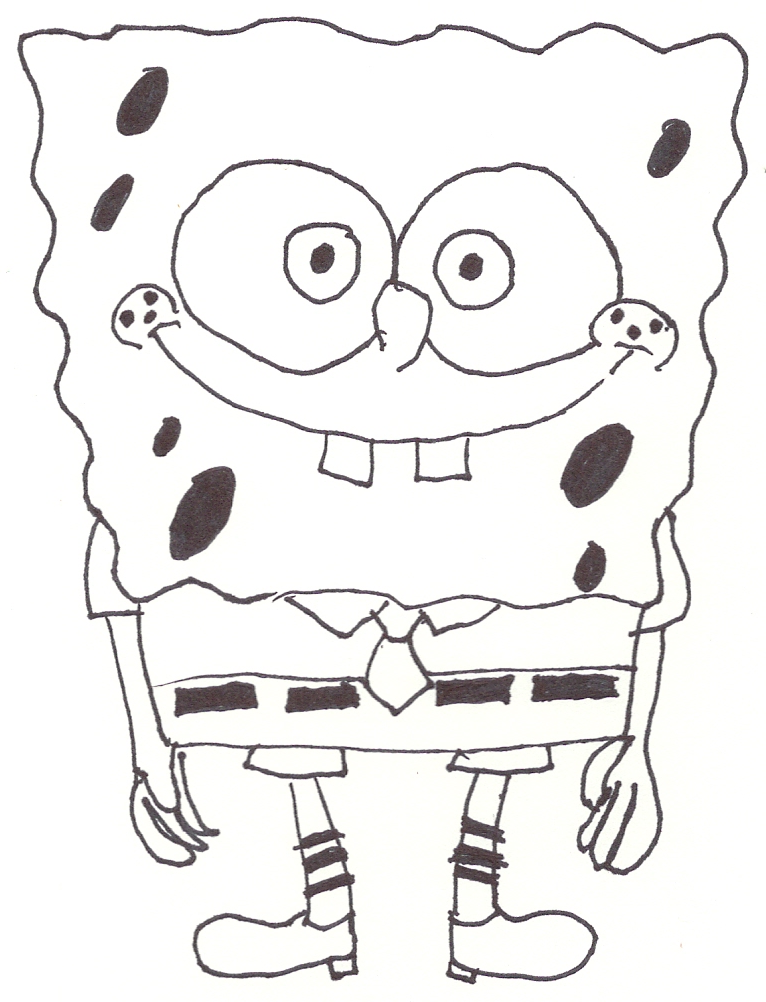 766x1002 How Draw Spongebob Squarepants Part Cartoon Drawings