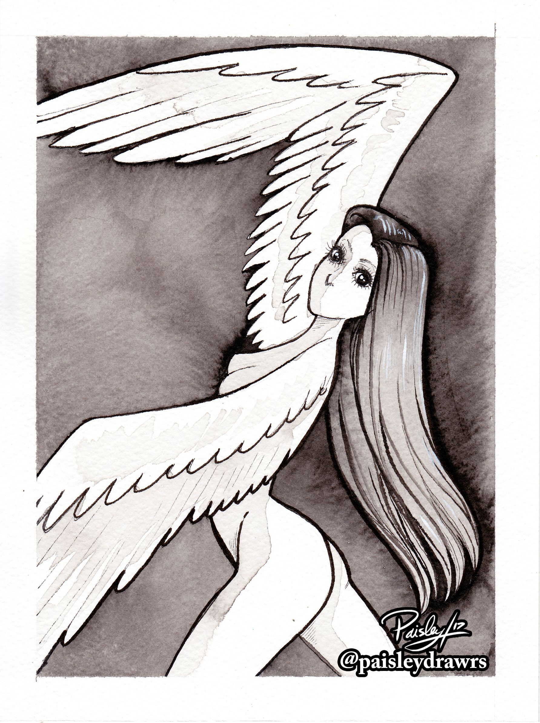 1783x2388 Inktober Day 27 Harpy