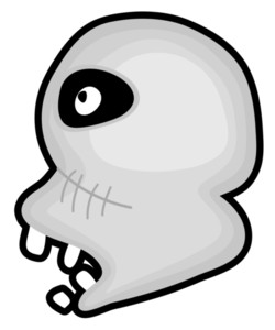 250x300 Scary Skull Face Drawing Royalty Free Stock Image
