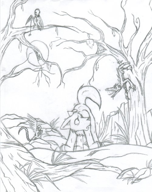 500x633 Spooky Forest By Gato Sama