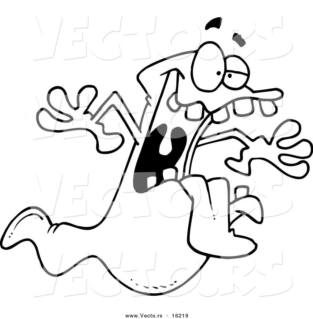 1024x1044 Vector Of A Cartoon Spooky Ghost