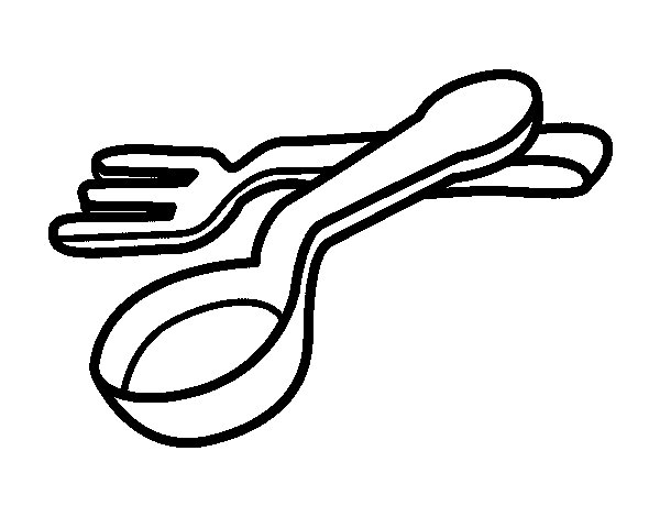 600x470 Spoon And Fork Coloring Page
