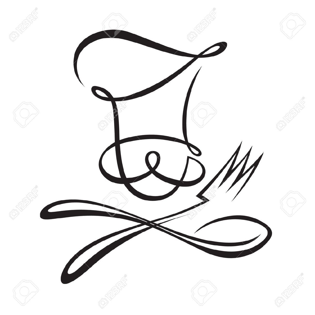 1300x1300 Chef With Spoon And Fork Royalty Free Cliparts, Vectors, And Stock