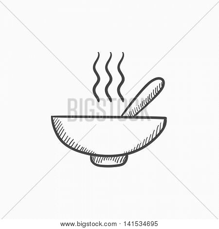 450x470 Bowl Hot Soup Spoon Vector Sketch Vector Amp Photo Bigstock