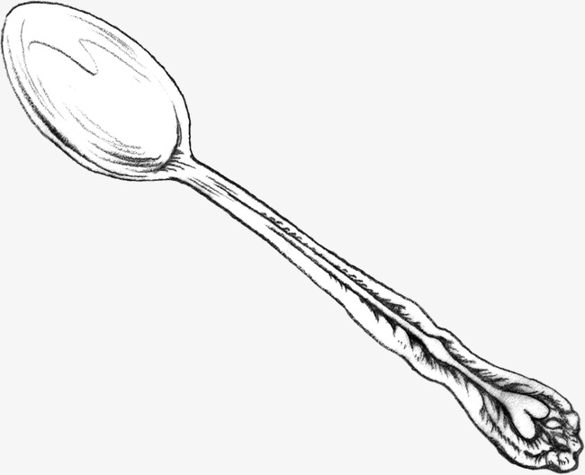 650x528 Spoon, Sketch, Black And White Png Image For Free Download