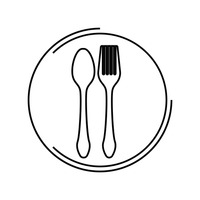 200x200 Fork Forks Spoon Spoons Dining Restaurant Restaurants Food Foods