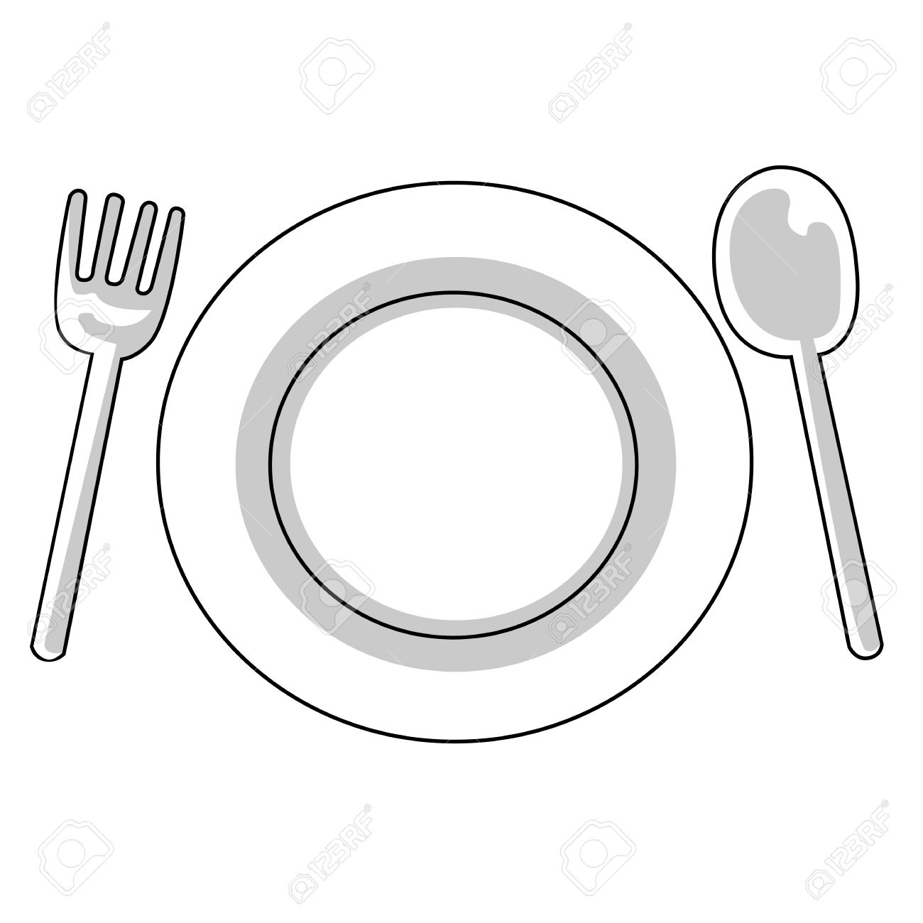 1300x1300 Plate Spoon Clipart, Explore Pictures