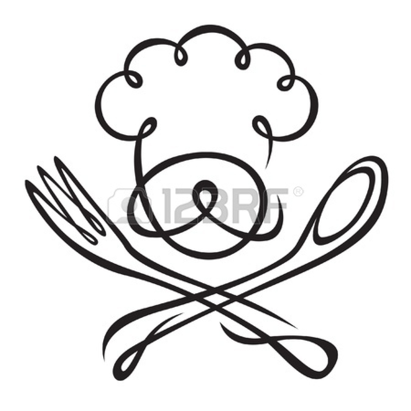 1350x1350 Spoon And Fork Drawing Clipart Panda