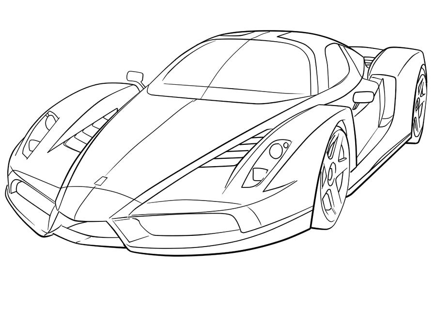 900x640 Awesome Sports Car Coloring Pages Ferrari Sport High Speed