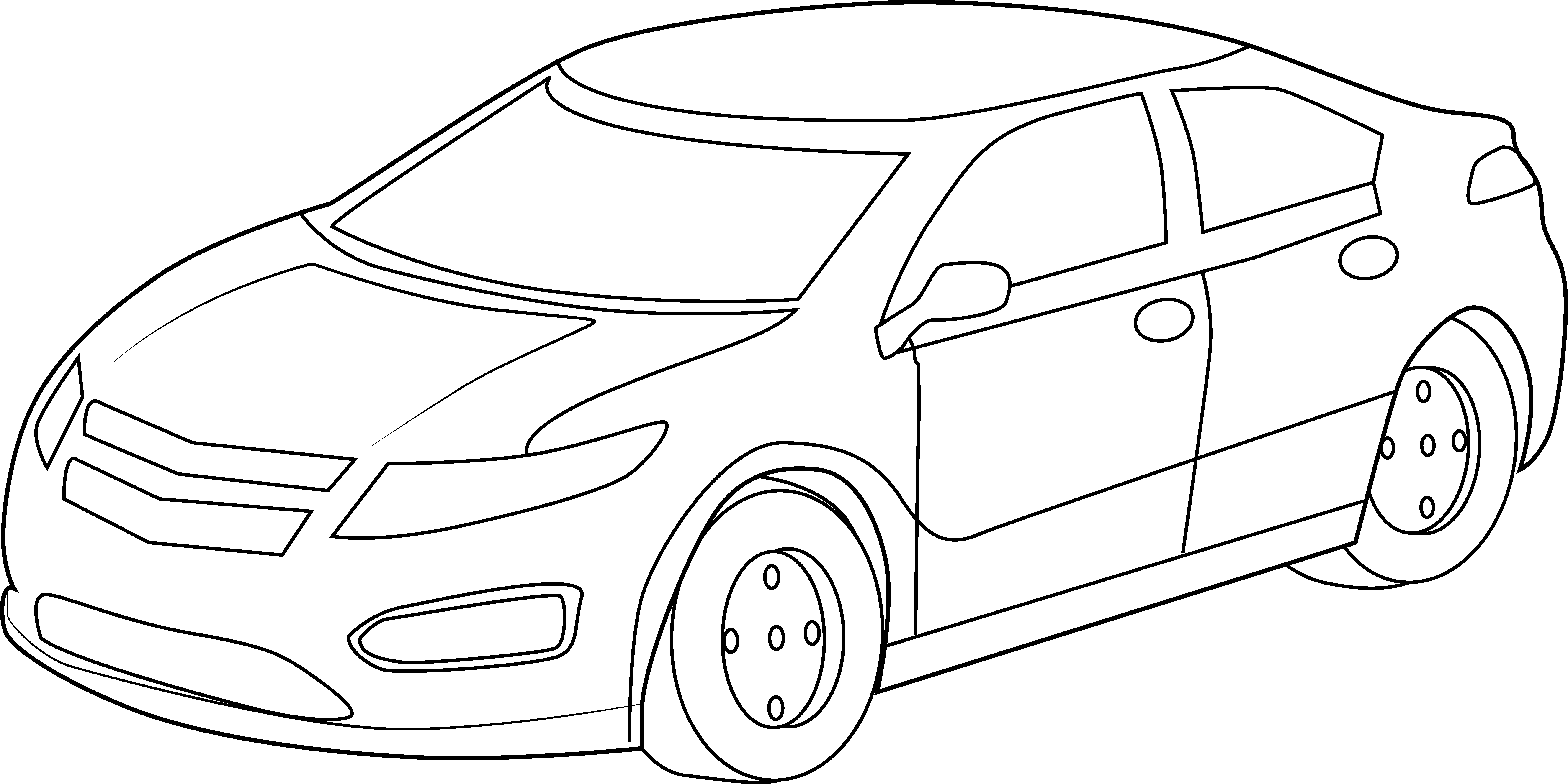 6881x3443 Cool Sports Car Coloring Page