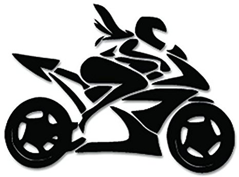 466x344 Girl Sport Bike Motorcycle Racing Vinyl Decal Sticker