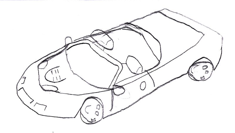 800x454 Sports Car By Matthew, Age 8 Kid Cartoonists, By Bob Weber Jr.