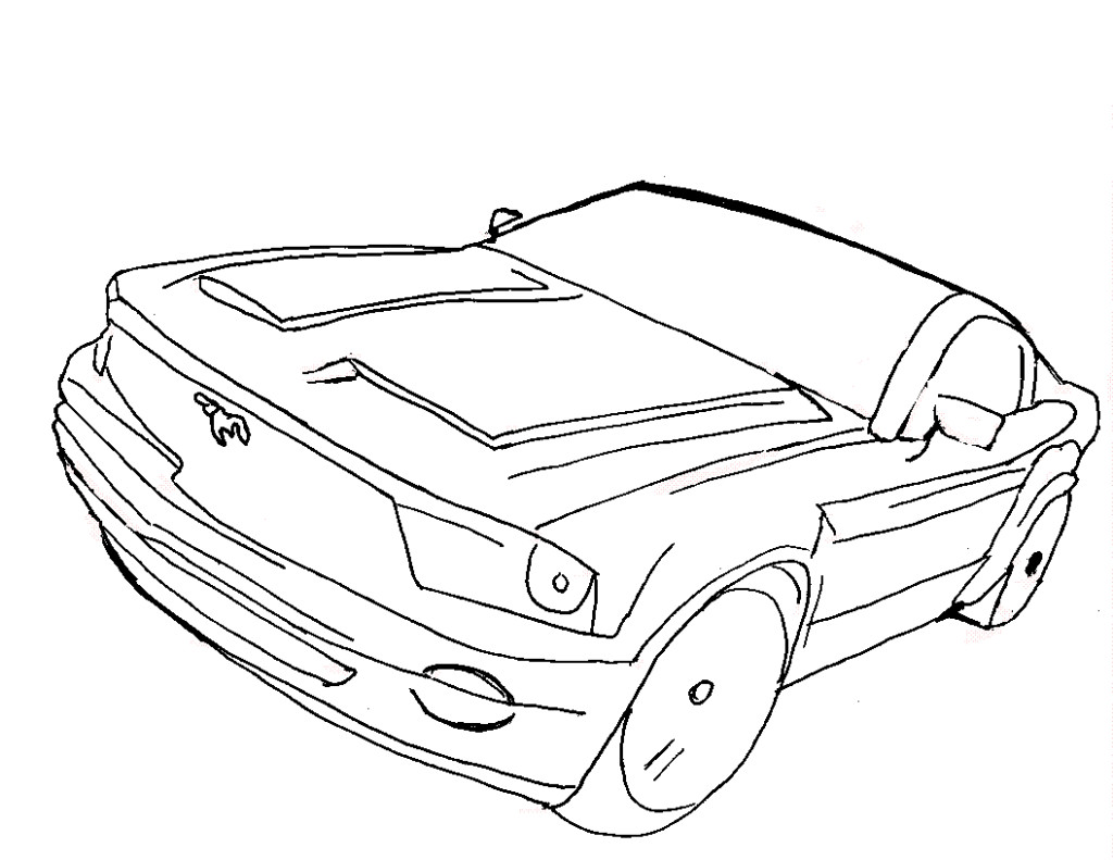 1024x791 All Of Sports Cars Coloring Pictures Muscle Car Page Colouring