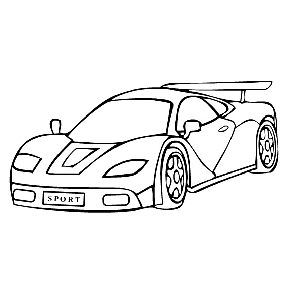 573x573 Car Coloring Pages 7