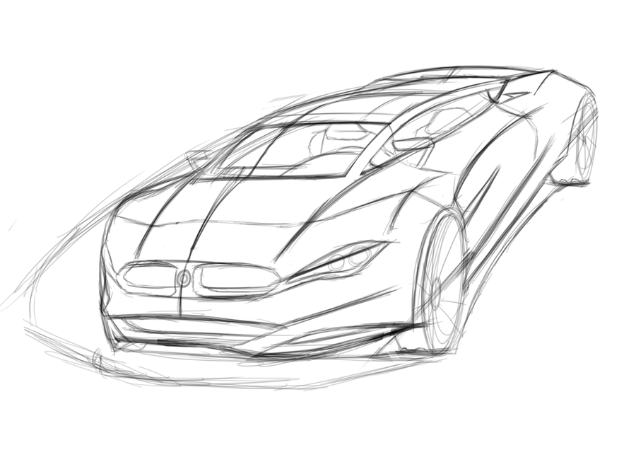 900x636 Bmw Sportscar Sketch By Dyrborgdesign