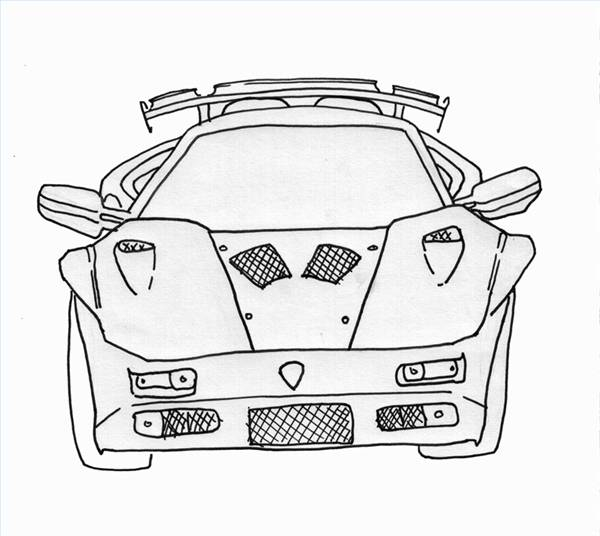 600x536 How To Draw Lamborghinis
