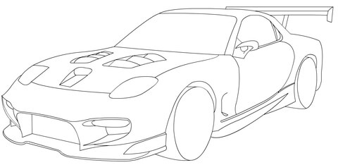 480x234 Mazda Rx 7 Sport Coloring Page Free Printable Coloring Pages