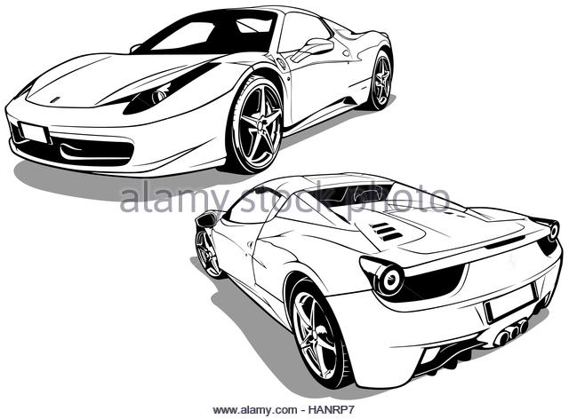 640x472 Car Outline Black And White Stock Photos Amp Images