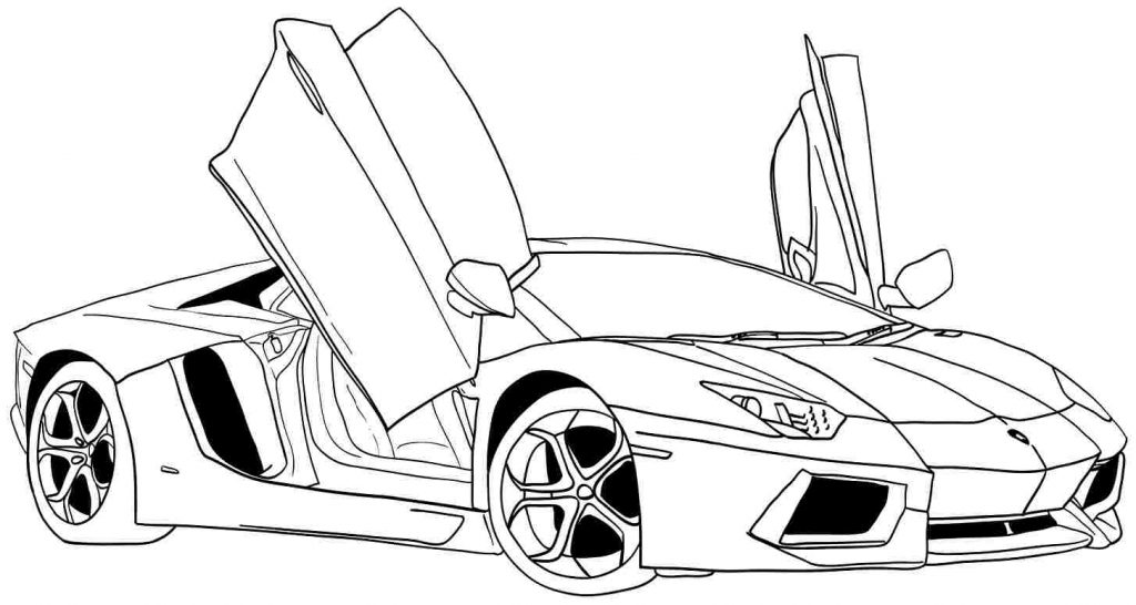 1024x546 Sports Car Coloring Pages