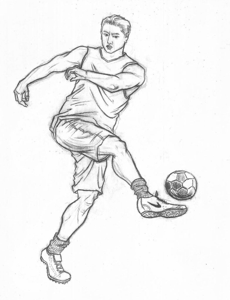 783x1020 Fast Sketch Of Sports Movements Football By Thb886
