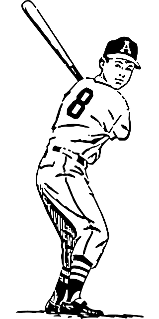 320x640 Outline, Drawing, Cartoon, Sports, Baseball, Player