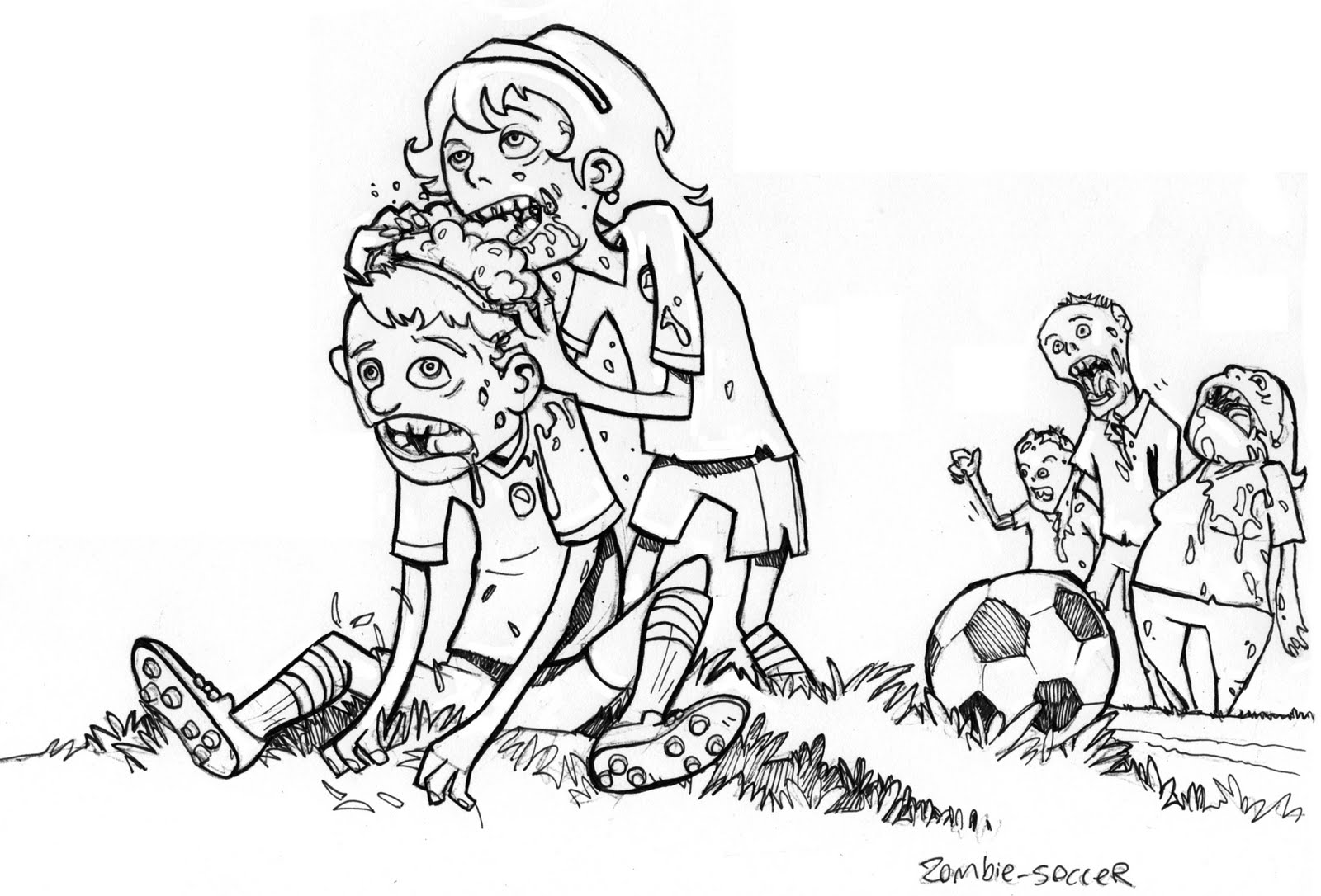 1600x1086 Sketches And Such Zombie Sports
