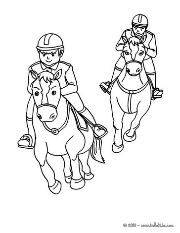 364x470 Horse Competition Coloring Pages